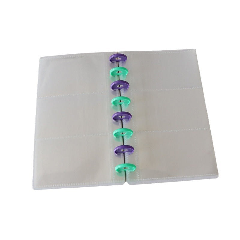 Mushroom-style 3-slot loose-leaf storage folder