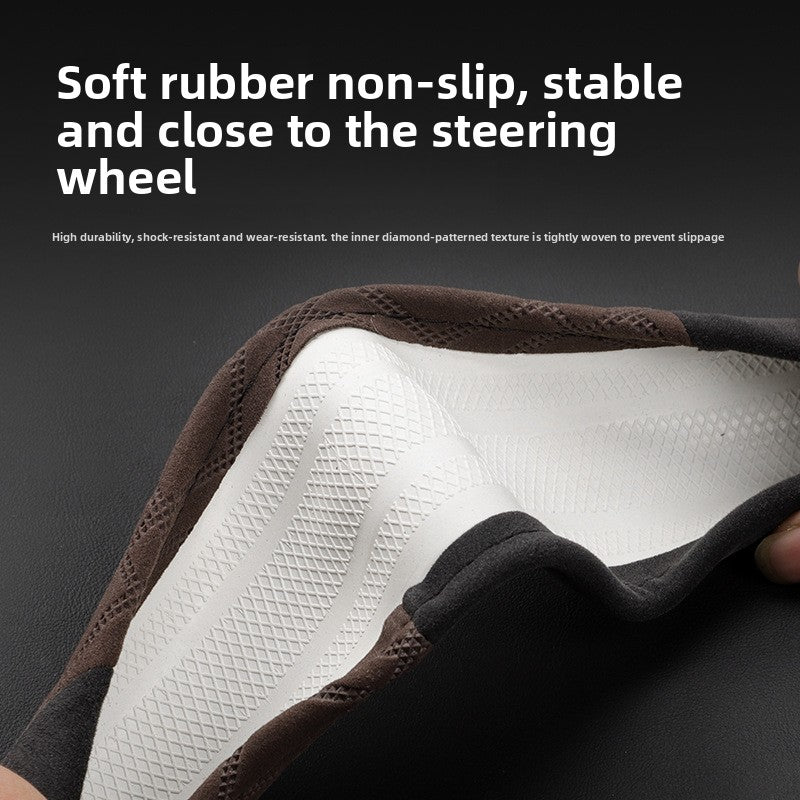 Car Steering Wheel Cover Suede Grip