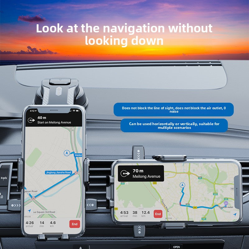 Adhesive suction cup car mobile phone stand