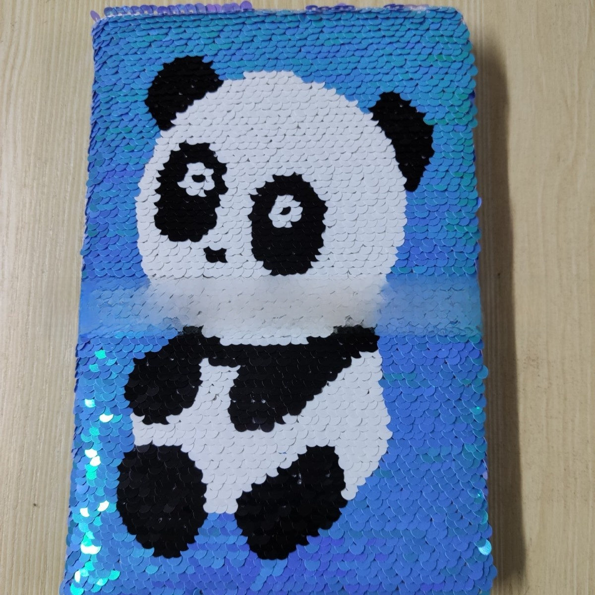 Colorful Fish Scale Sequin Notebook with Double-Sided Flip Design