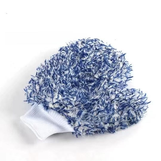 Microfiber Car Cleaning Gloves with Coral Fleece