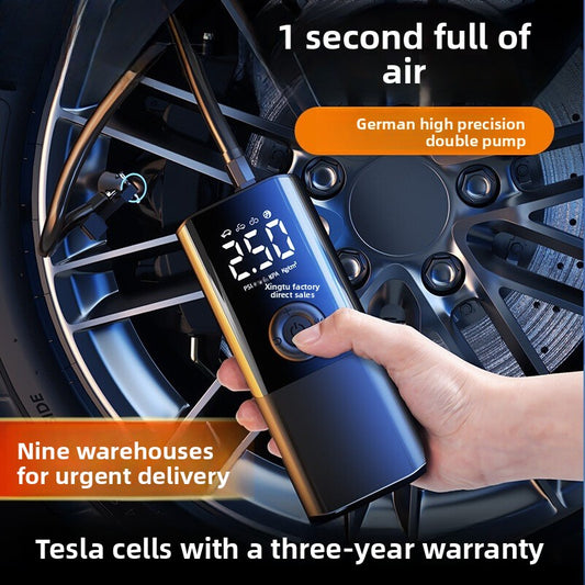 Portable wireless air pump for vehicles