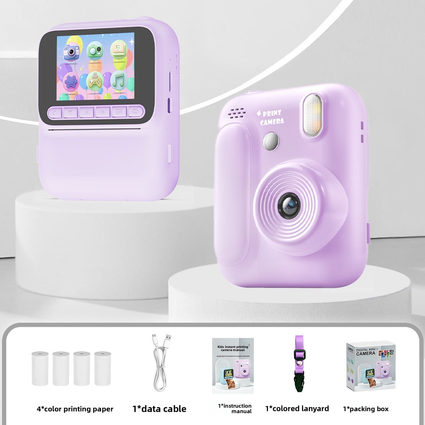 Color Polaroid instant printing camera