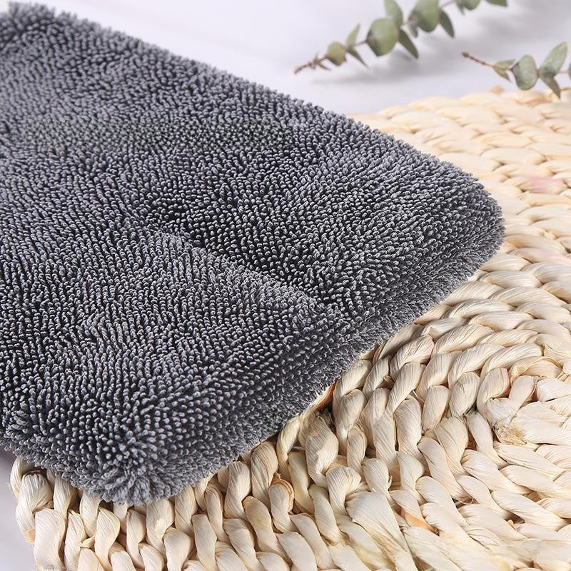 Color Long Wool Coral Fleece Car Cleaning Gloves