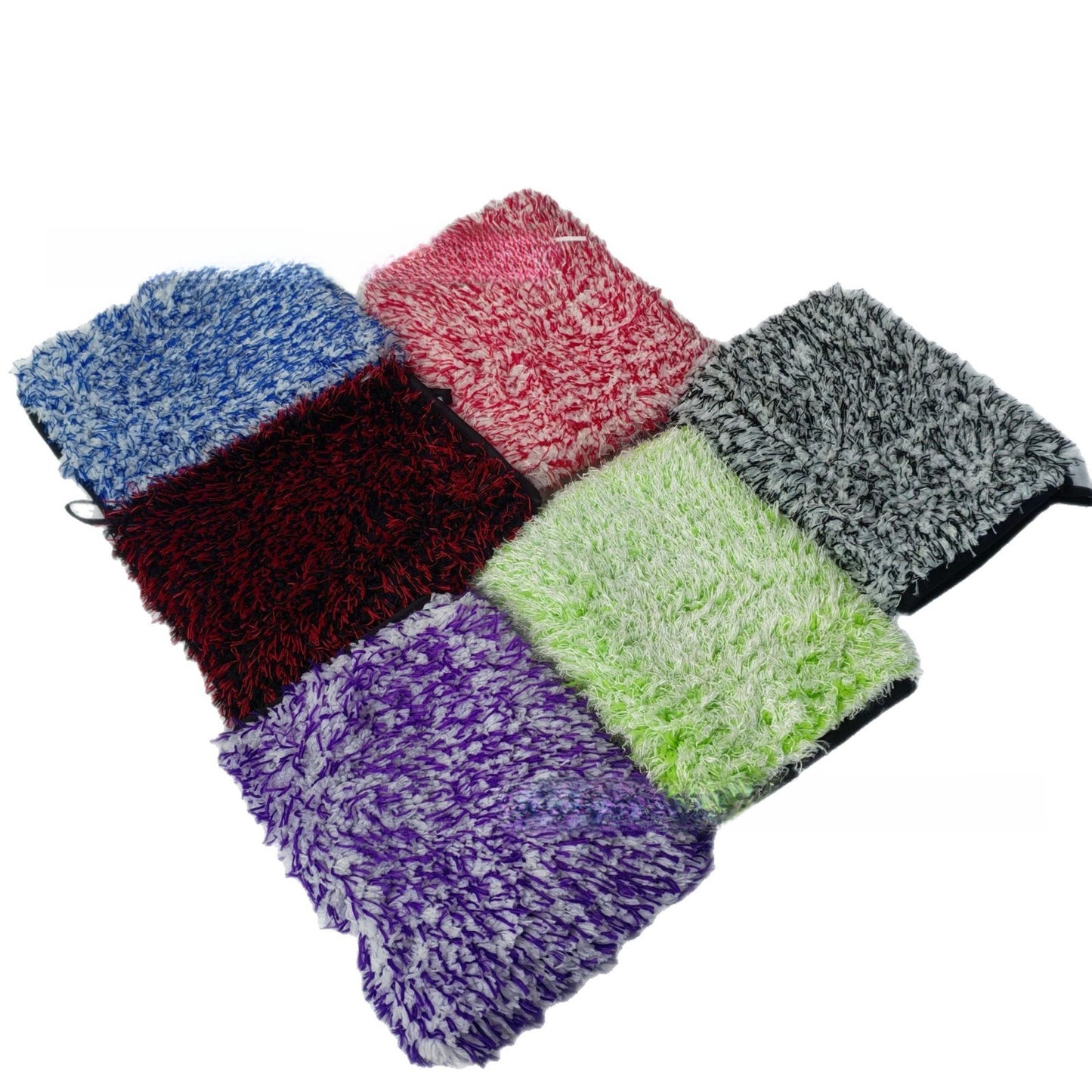 Microfiber Car Cleaning Gloves with Coral Fleece