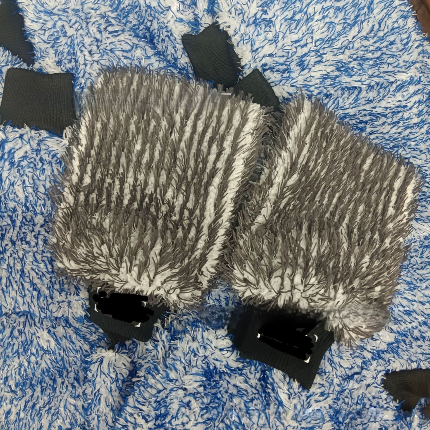 Microfiber Car Cleaning Gloves with Coral Fleece