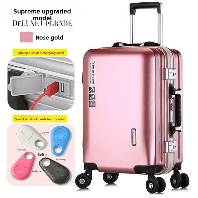 Aluminum Frame Trolley Suitcase with Universal Wheels