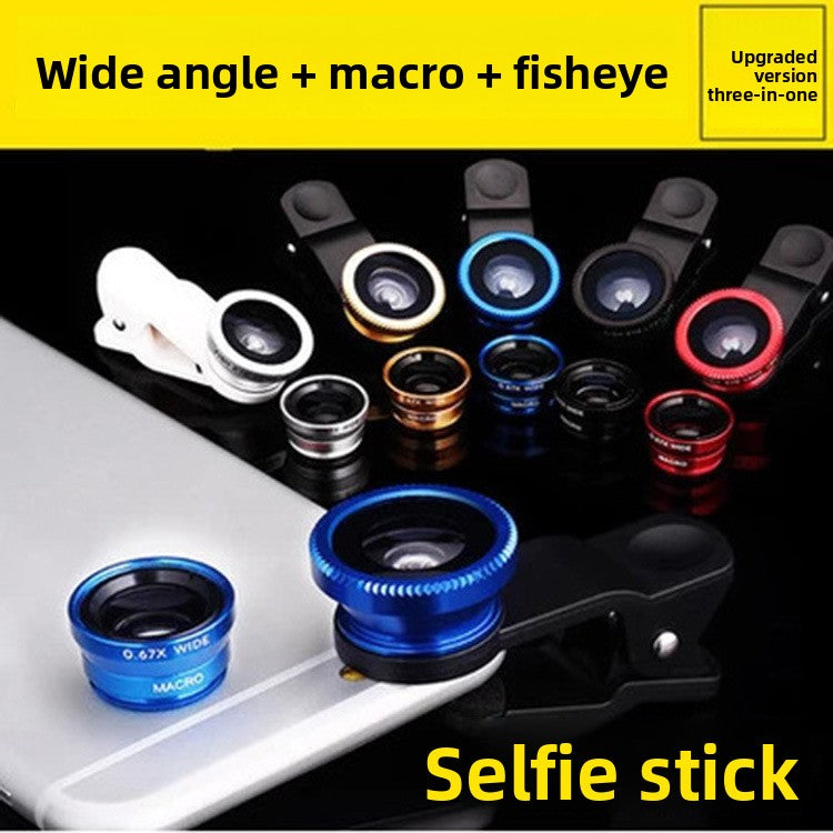 Universal 3-in-1 Clip-On Phone Lens Kit