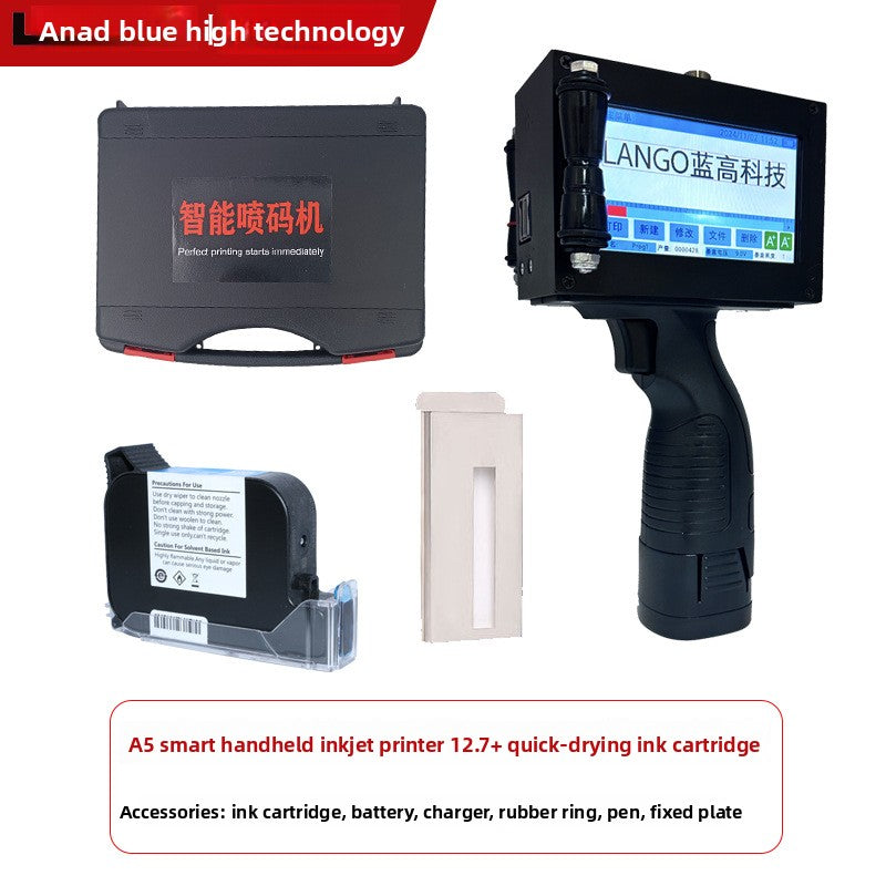 Industrial intelligent handheld inkjet printer