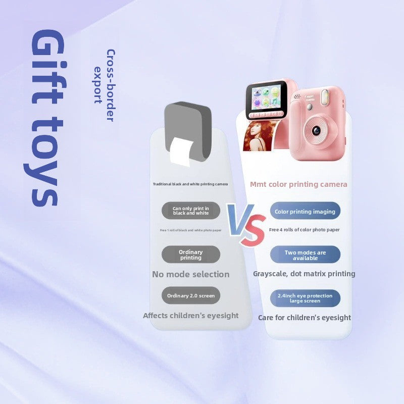 Color Polaroid instant printing camera