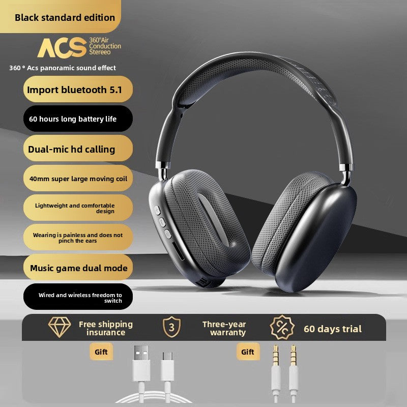over-ear Bluetooth headphones