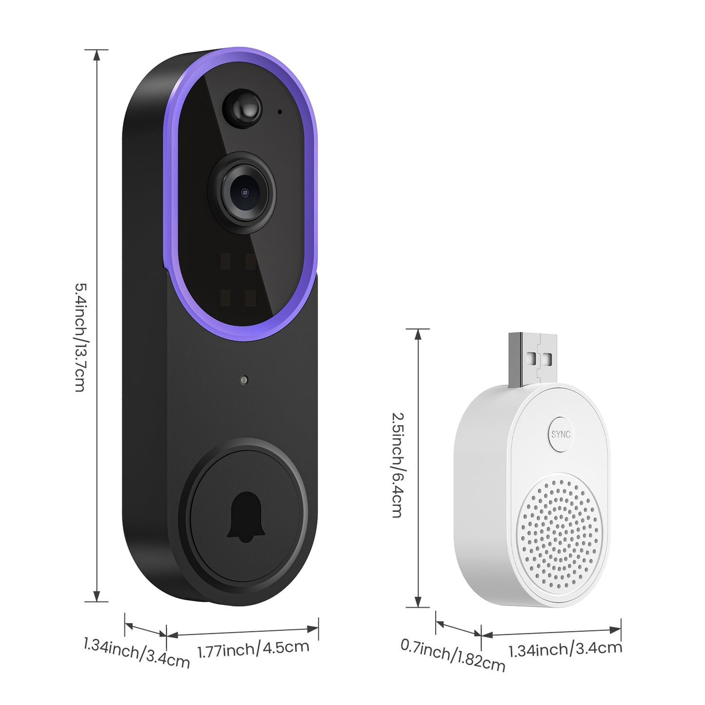 Smart Video Doorbell with Wireless Intercom