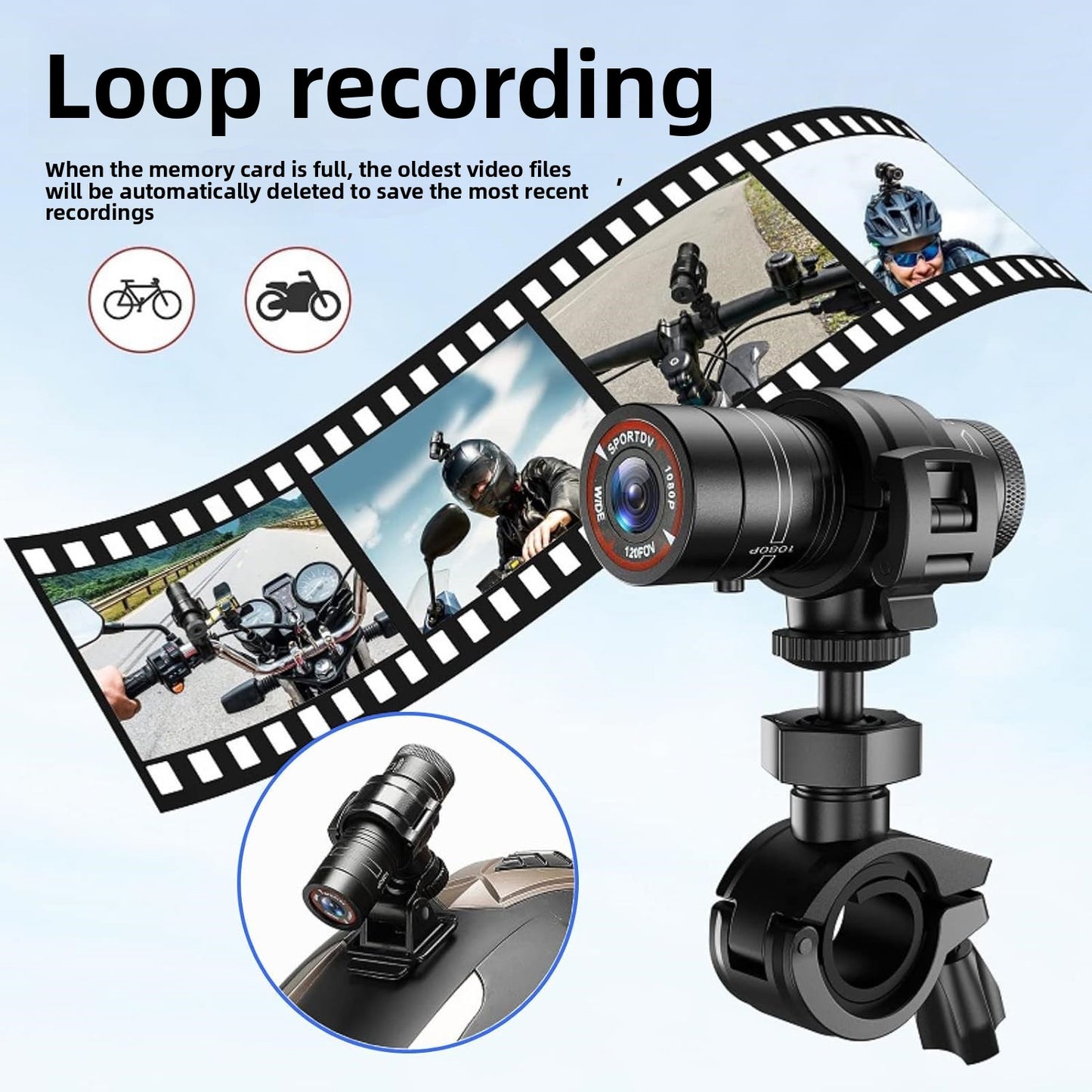 Head-mounted sports camera