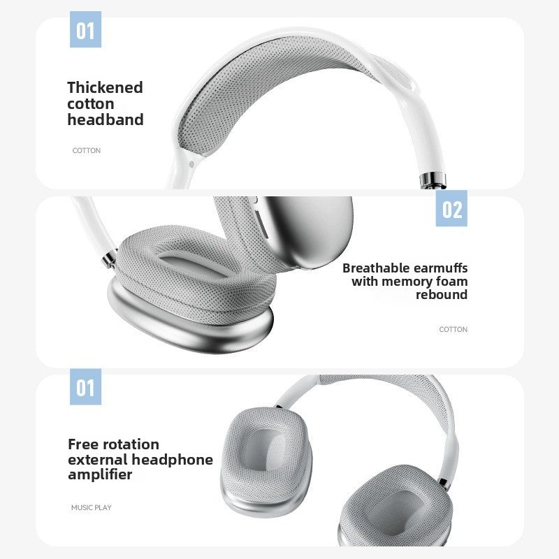 over-ear Bluetooth headphones