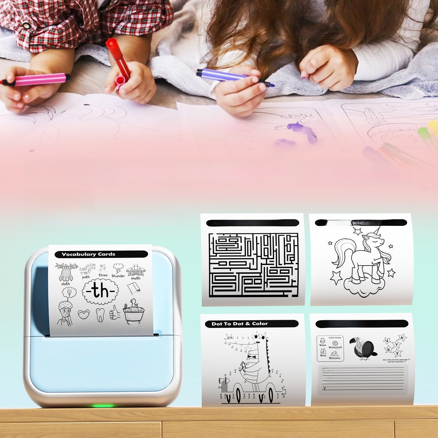 Portable Wireless Thermal Bluetooth Label Printer