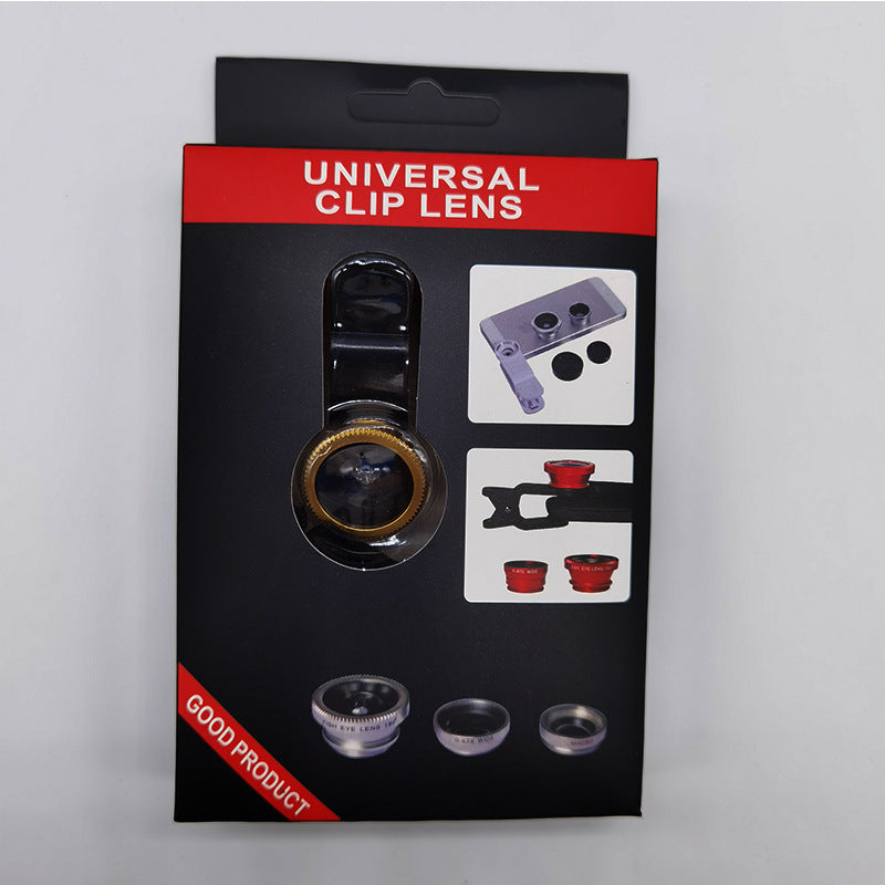 Universal 3-in-1 Clip-On Phone Lens Kit