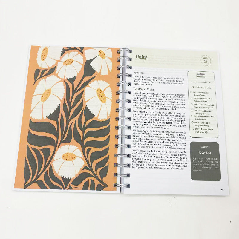 52-Week Bible Study Notebook with Spiral Binding