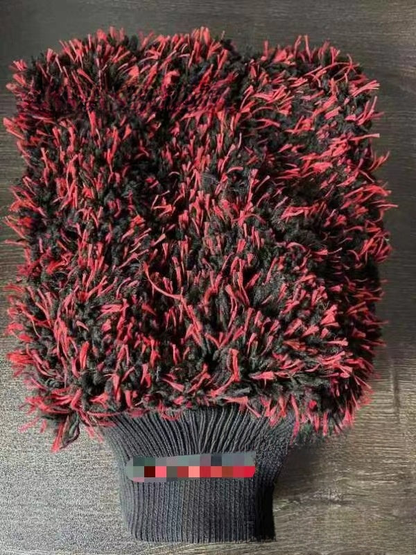 Microfiber Car Cleaning Gloves with Coral Fleece