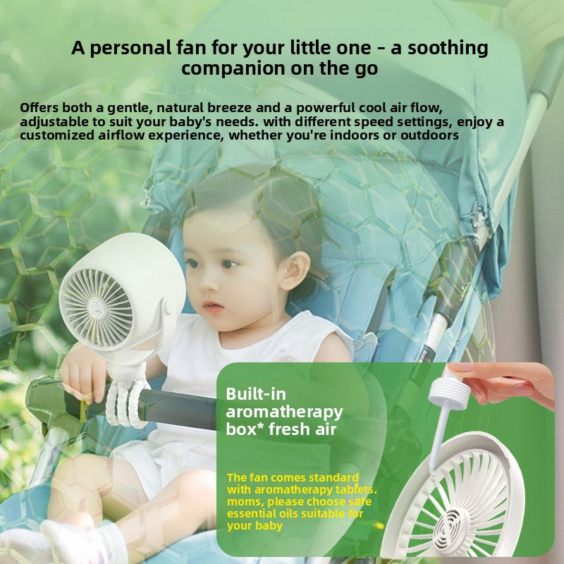 Baby stroller fan