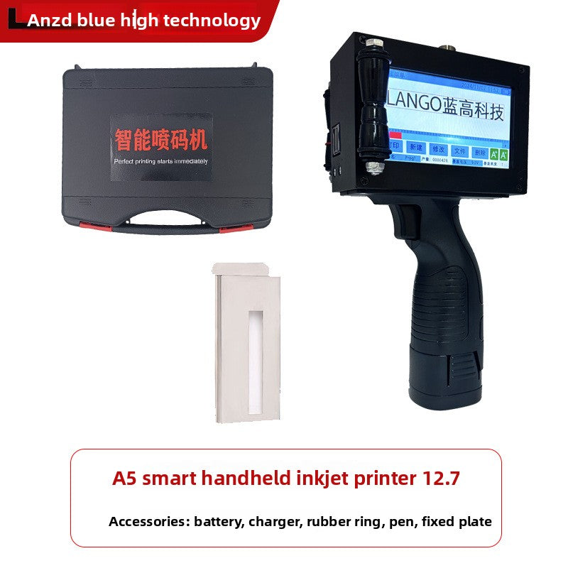 Industrial intelligent handheld inkjet printer