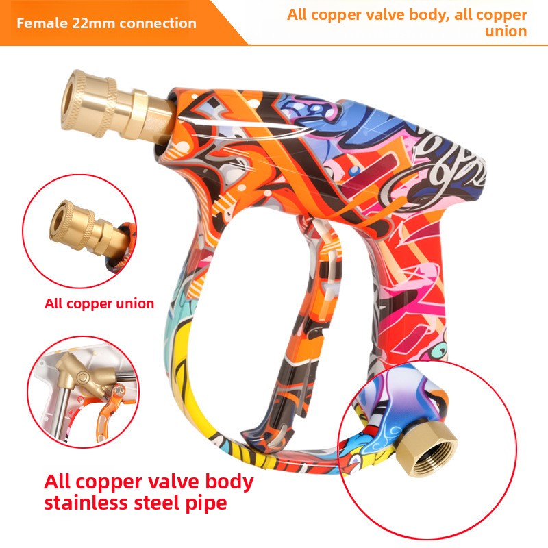 High-Pressure Water Gun with 5 Nozzles for Car Cleaning