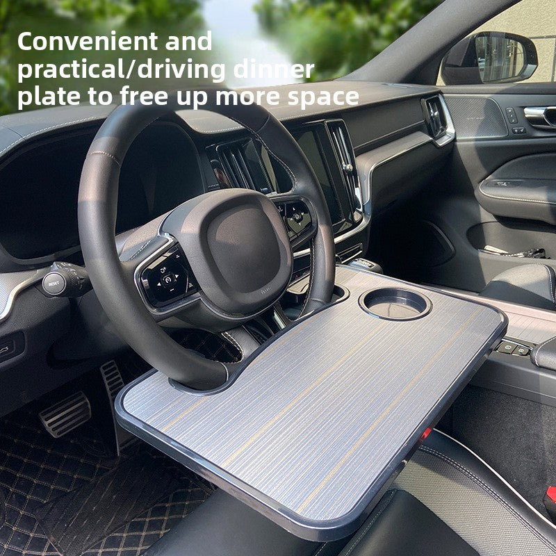 Multi-functional car dining plate steering wheel