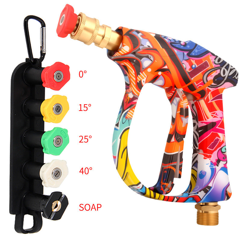 High-Pressure Water Gun with 5 Nozzles for Car Cleaning