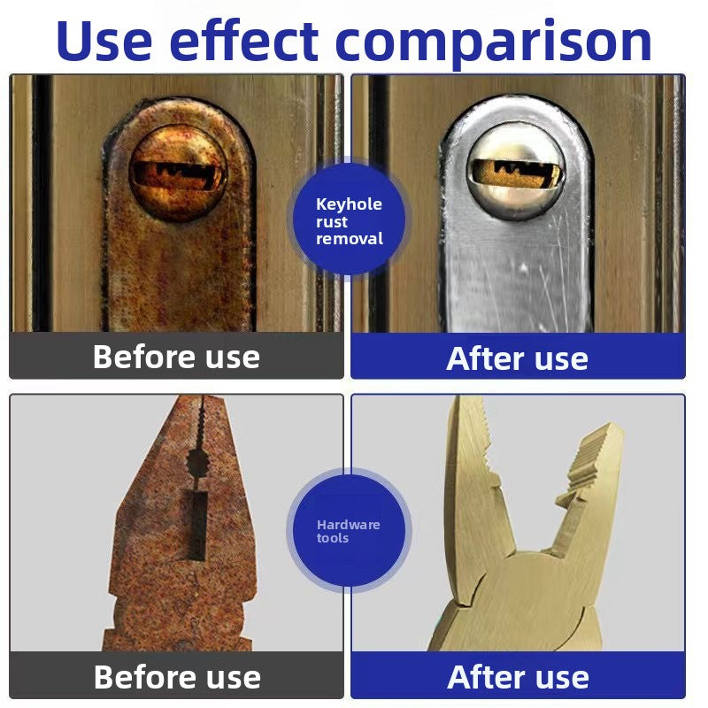 Multi-functional rust remover and lubricant for vehicles