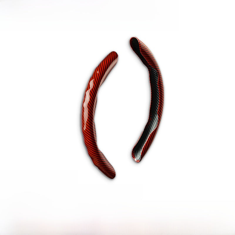 Polished carbon fiber pattern car steering wheel cover