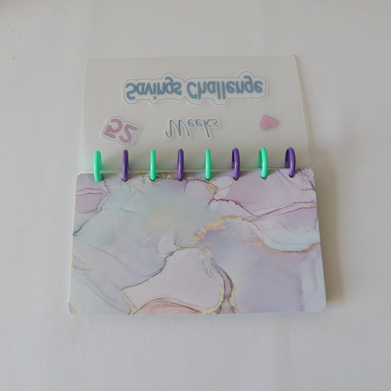 Mushroom-style 3-slot loose-leaf storage folder