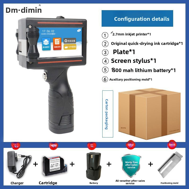 D10 automatic handheld inkjet printer
