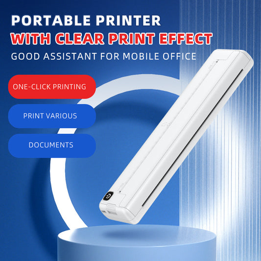 Portable A4 Thermal Printer with Bluetooth for Home and Office