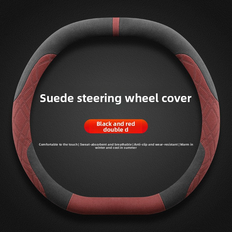 Car Steering Wheel Cover Suede Grip