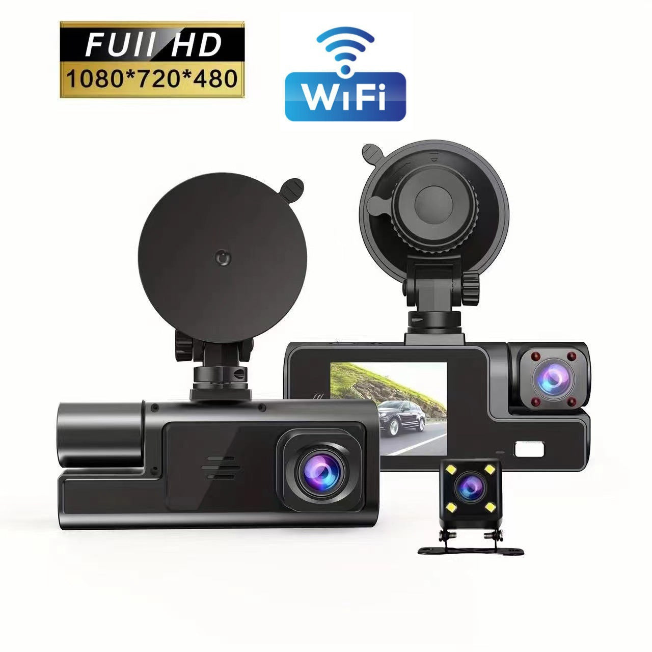 HD 1080P Triple Recording Car DVR Camera