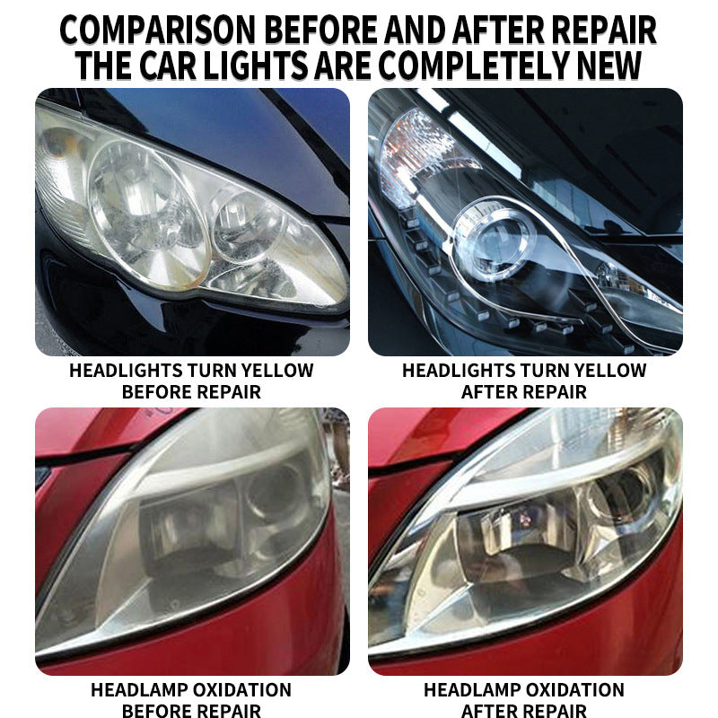 Car headlight renovation repair liquid cleaning