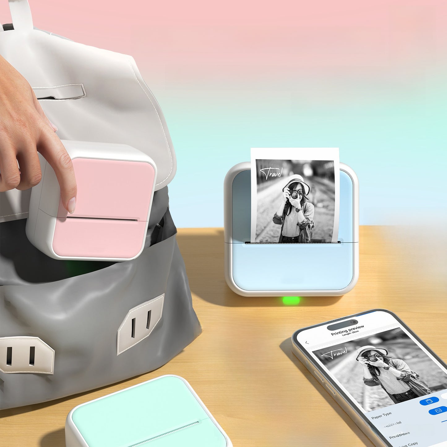 Portable Wireless Thermal Bluetooth Label Printer