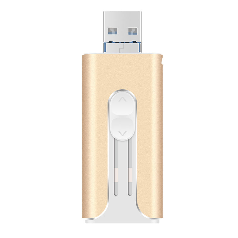 metal three-in-one mobile phone U disk 1tb for Apple Android computer lettering 256g USB gift customization