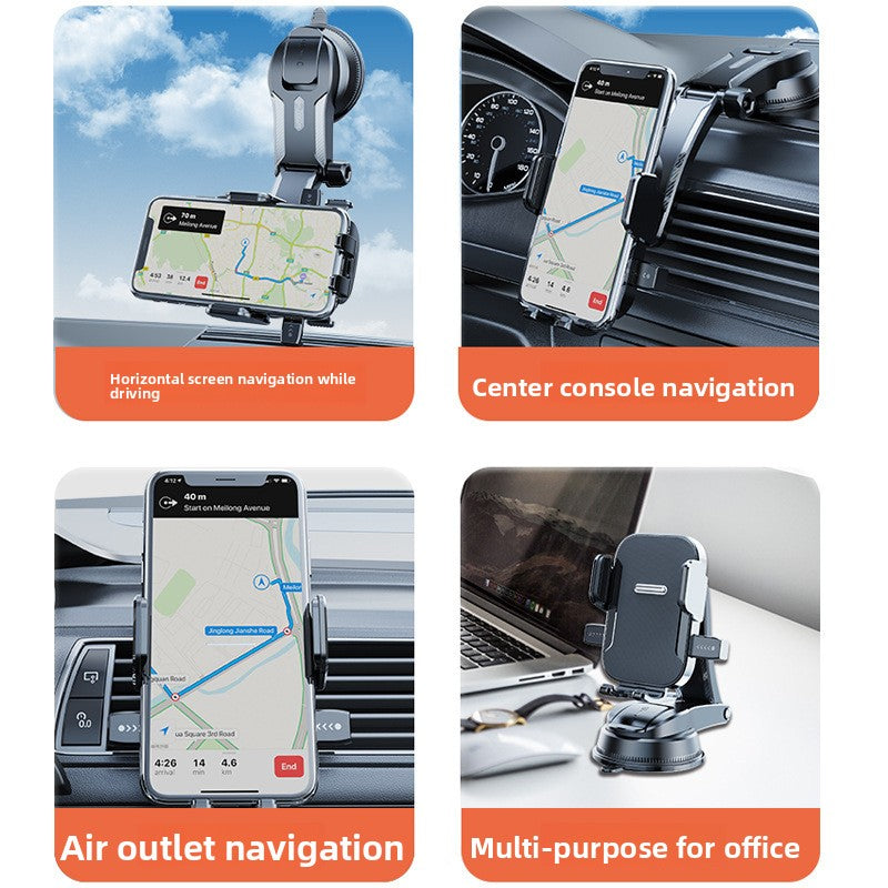 Adhesive suction cup car mobile phone stand