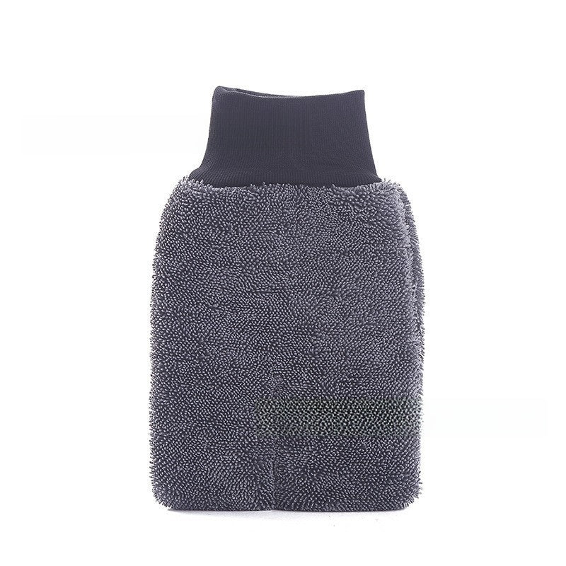 Color Long Wool Coral Fleece Car Cleaning Gloves