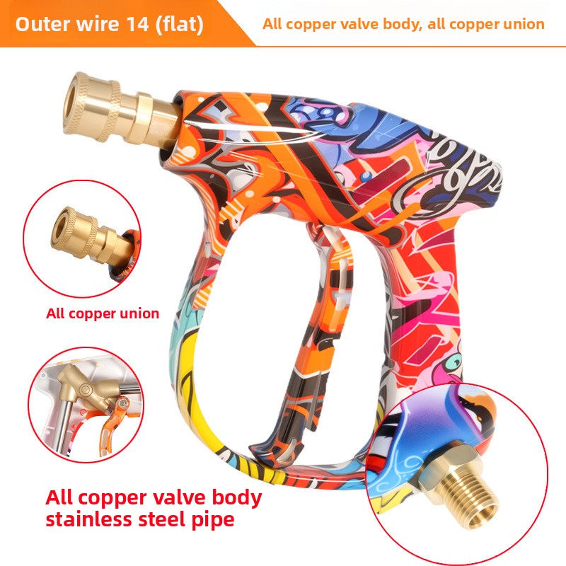 High-Pressure Water Gun with 5 Nozzles for Car Cleaning
