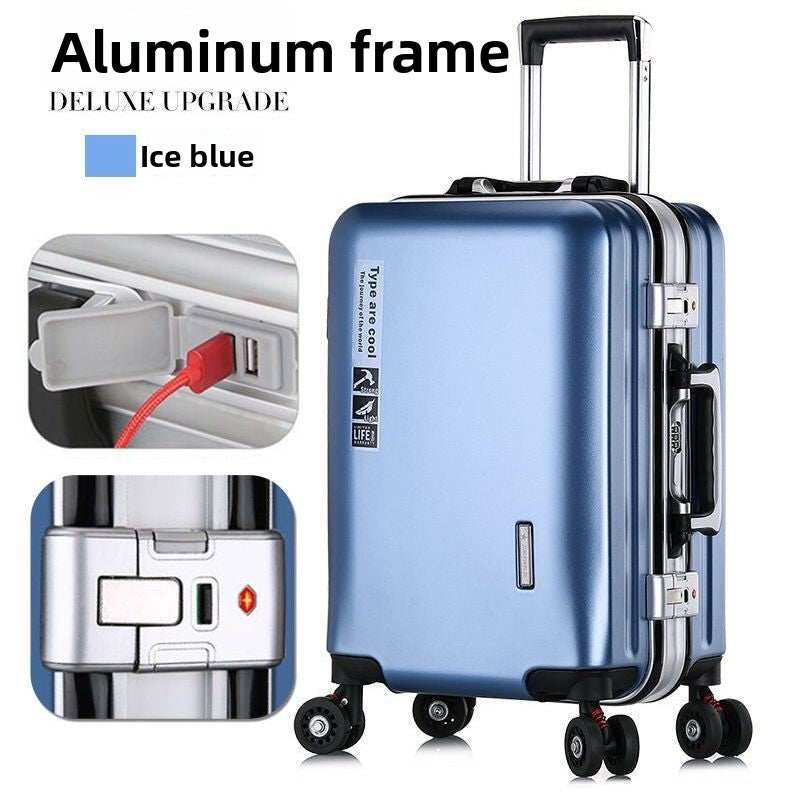 Aluminum Frame Trolley Suitcase with Universal Wheels