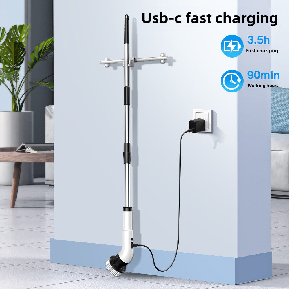 Multi-Function Electric Cleaning Brush with Telescopic Handle
