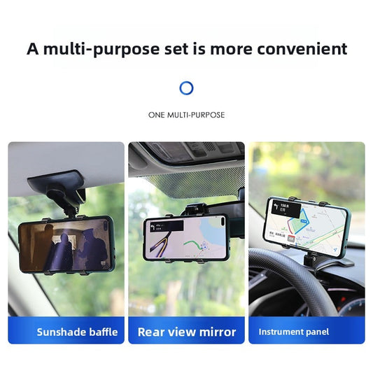 Automobile rotating phone holder