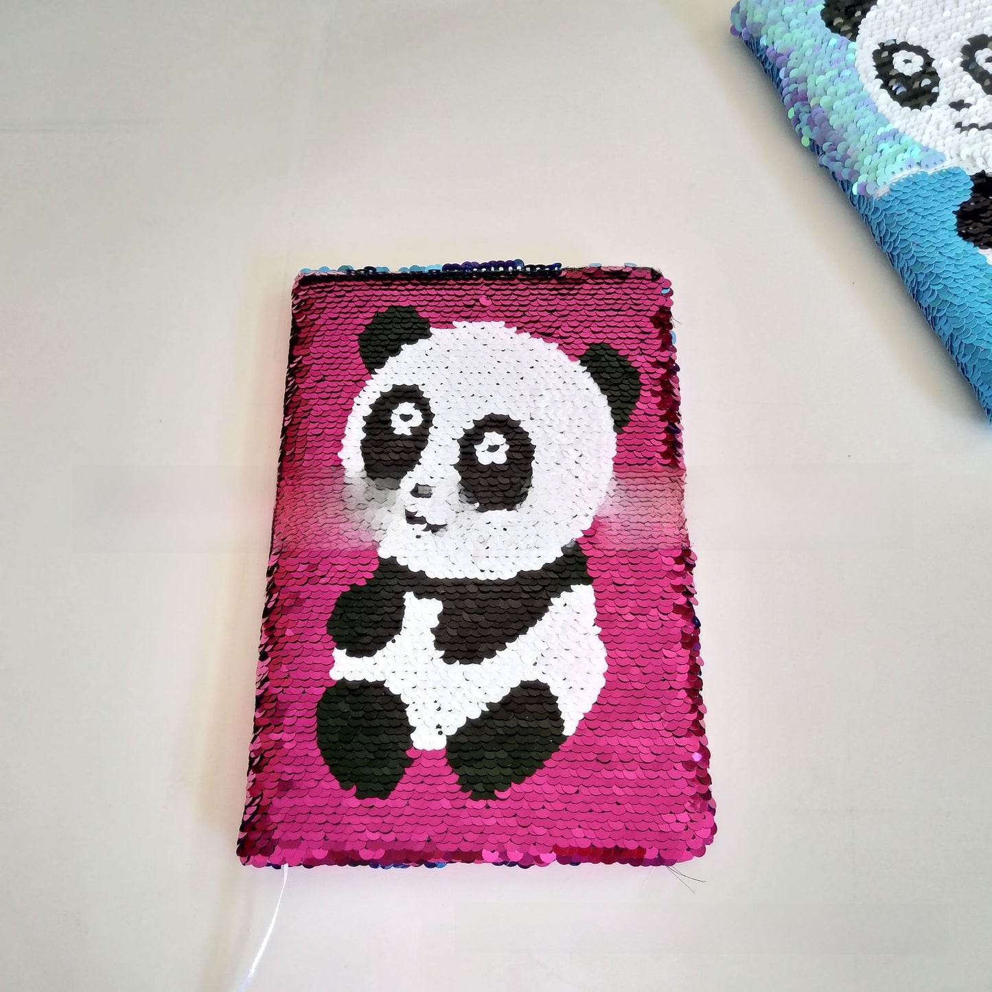 Colorful Fish Scale Sequin Notebook with Double-Sided Flip Design