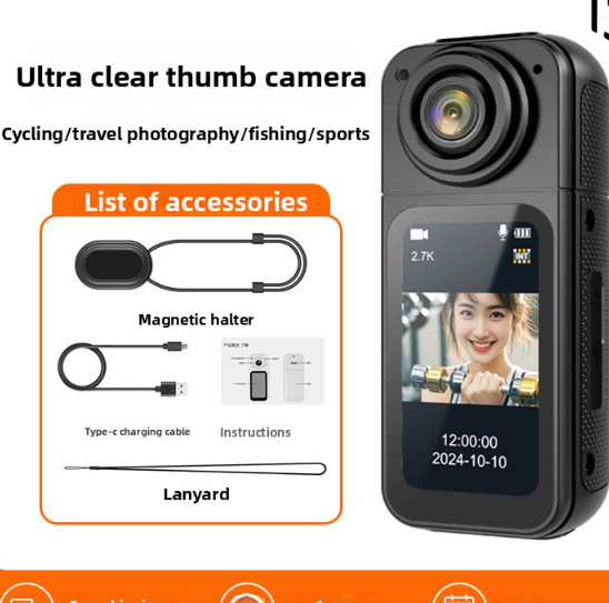 Magnetic thumb camera