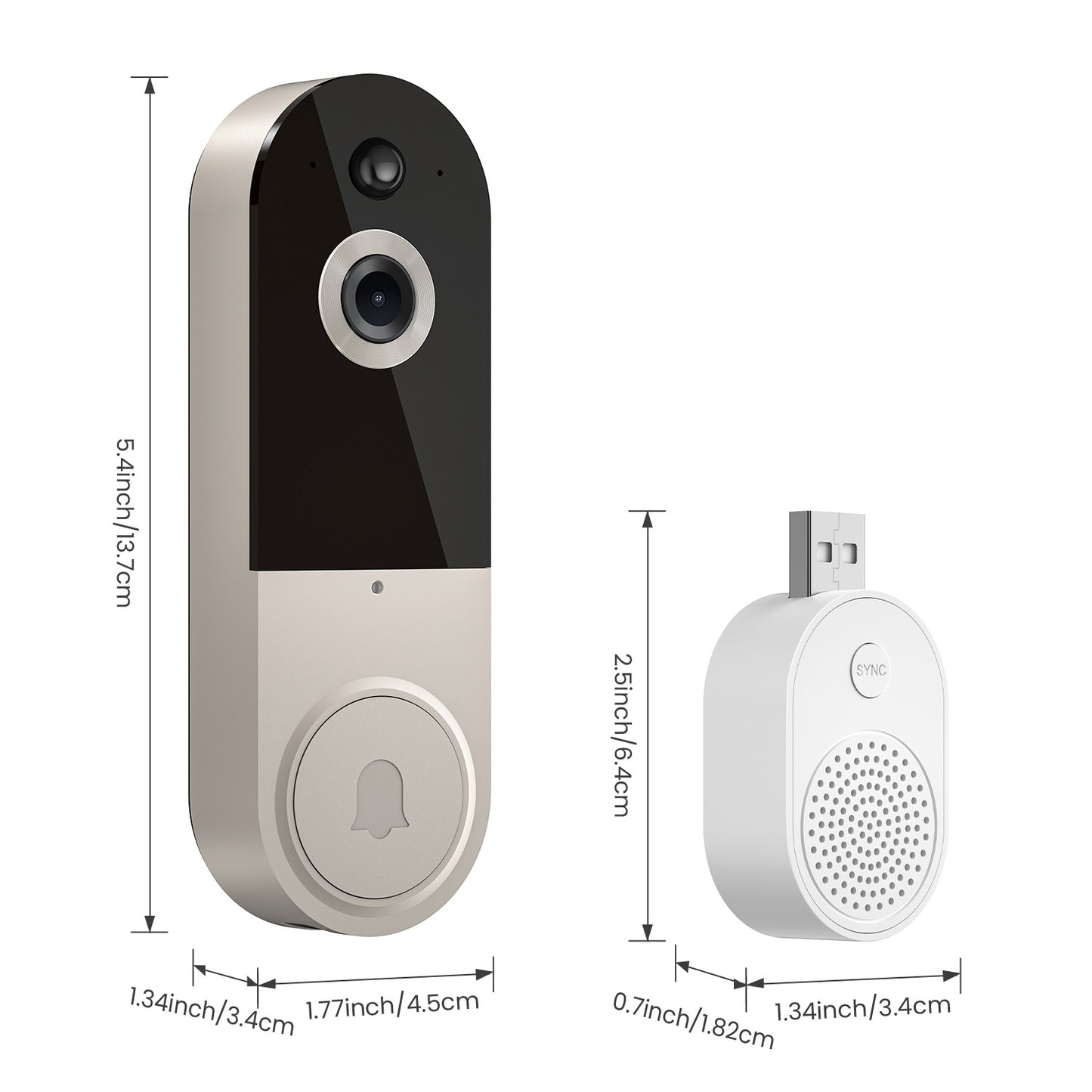 Smart Video Doorbell with Wireless Intercom