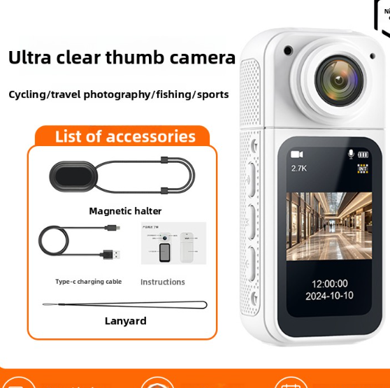 Magnetic thumb camera