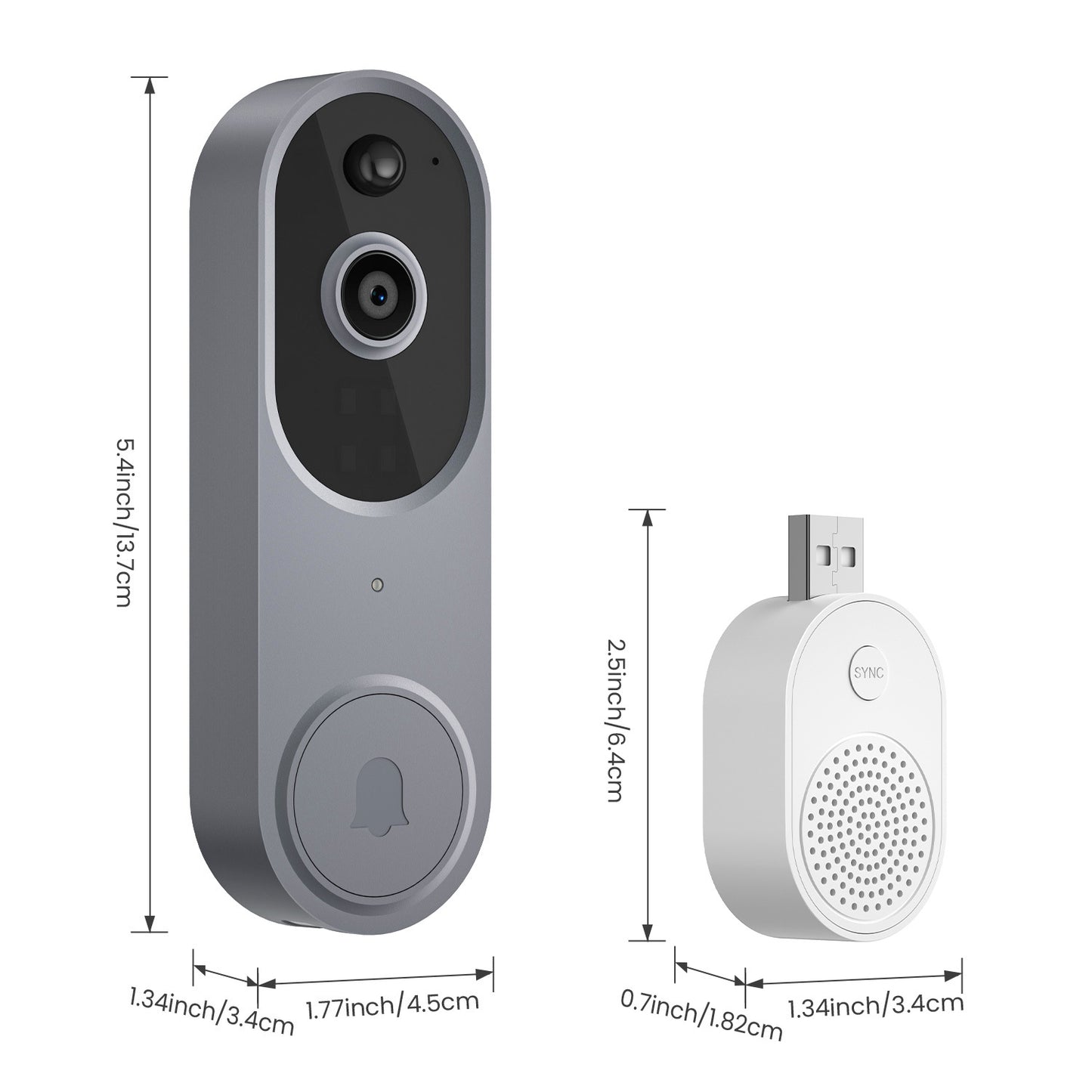 Smart Video Doorbell with Wireless Intercom