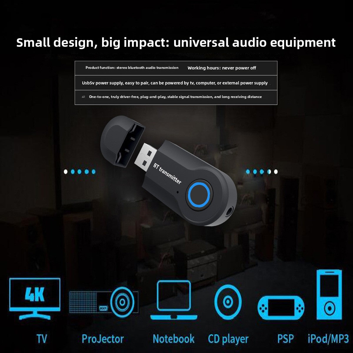 GT-09s Bluetooth Audio Transmitter for TV Computer